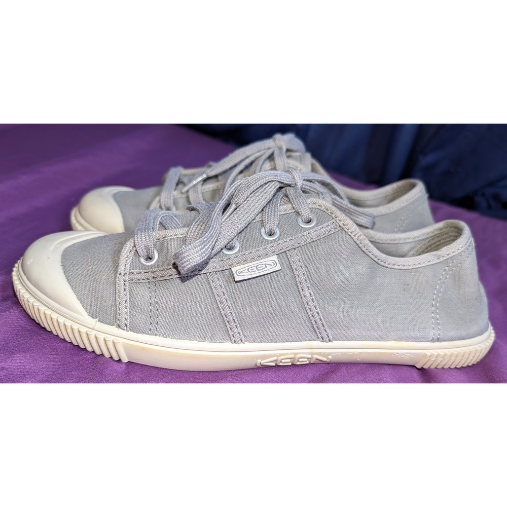 Keen Vegan Sneakers Shoes 9 Coronado Gray Lace Up Vulcanized Canvas Footwear